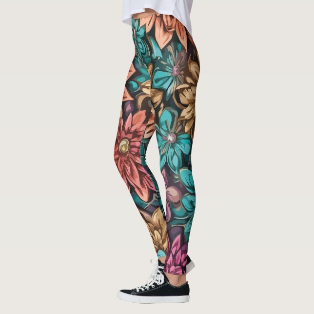 Leggings Arrangement de Flower (Gauche)