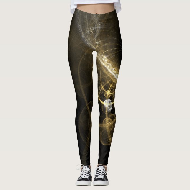 Leggings Arrière - plan Abstrait fractal 2 (Devant)