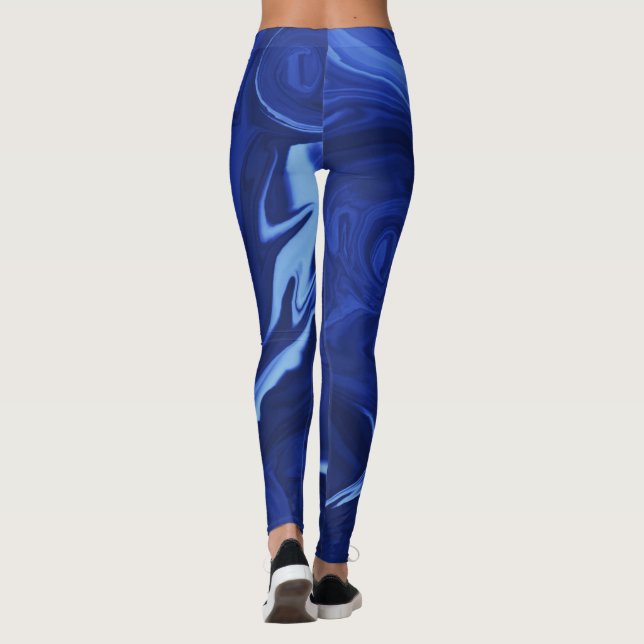 Leggings Arrière - plan bleu Cobalt (Dos)