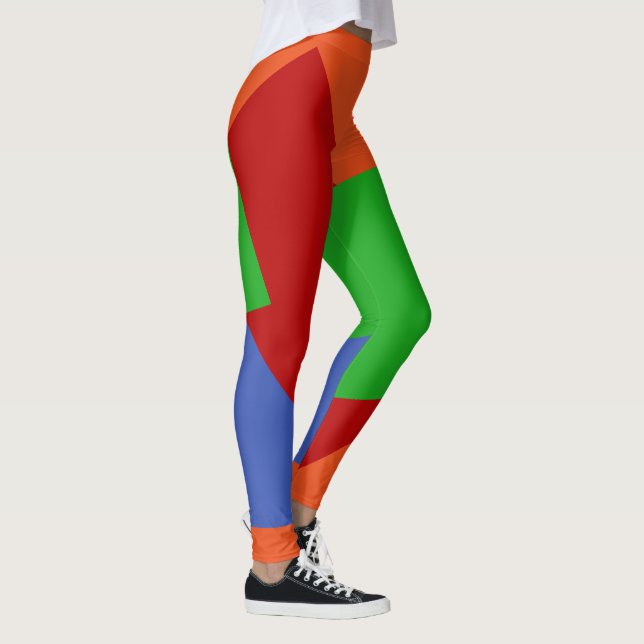 Leggings Arrière - plan couleur uniquement - vert rouge ble (Droite)