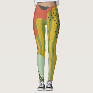 Leggings Arrière - plan créatif des vagues géométriques Abs