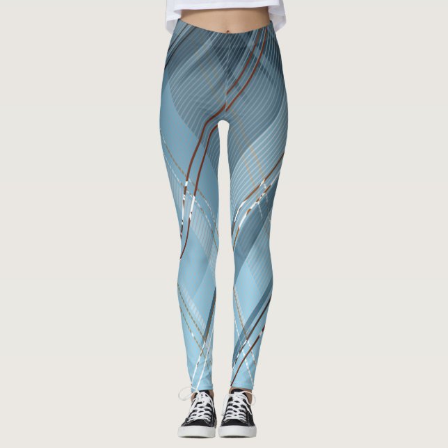 Leggings Arrière - plan de bandes diagonales 4 (Devant)