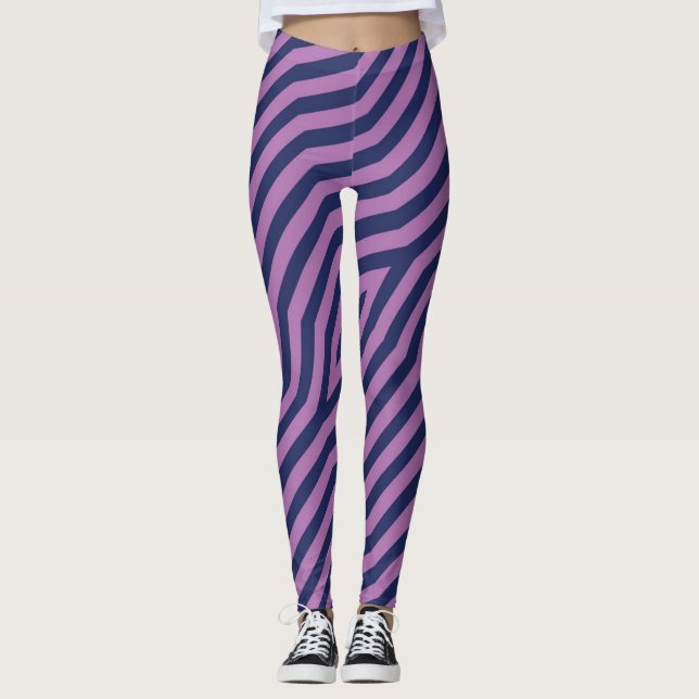 Leggings Arrière - plan de bandes diagonales symétriques 11 (Devant)