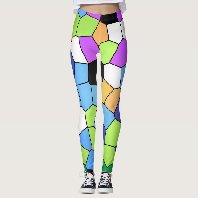 Leggings Arrière - plan de cristaux Abstraits (Devant)