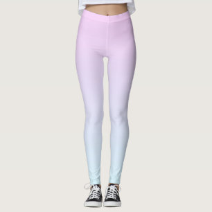 Leggings Arrière - plan de dégradé rose et bleu pastel