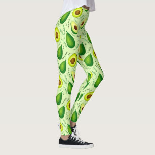 Leggings Arrière - plan de fruits frais Avocado Motif