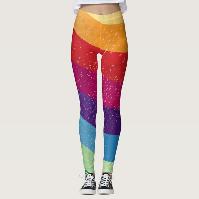 Leggings arrière - plan de grunge Abstrait (Devant)