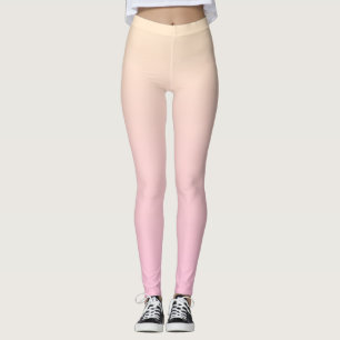 Leggings Arrière - plan dégradé rose pâle et jaune