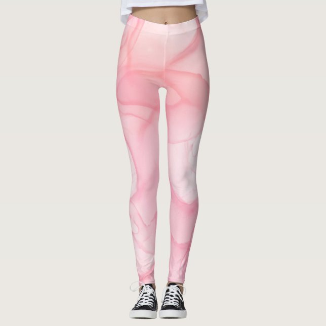 Leggings Arrière - plan en marbre rose, arrière - plan d'ar (Devant)
