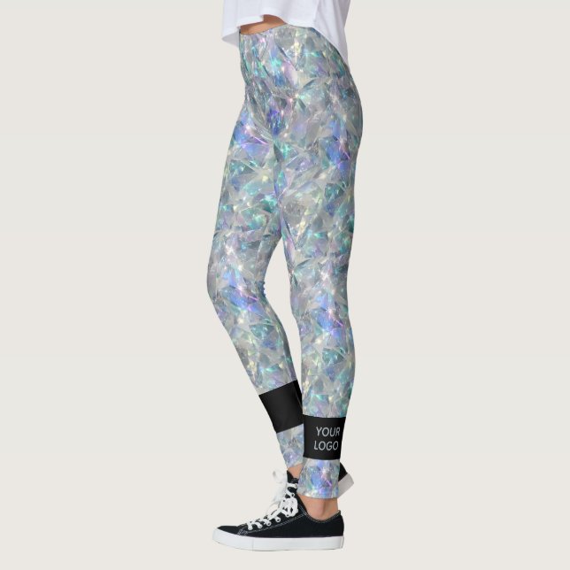Leggings Arrière - plan en pierre optique holographique (Gauche)
