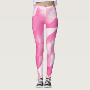 Leggings Arrière - plan en polygone rose : rendu 3D abstrai