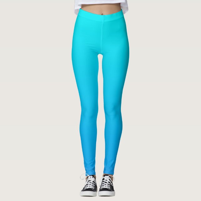 Leggings Arrière - plan Ombre bleu (Devant)