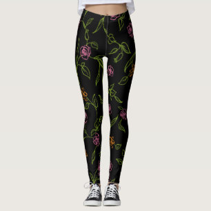 Leggings Arrière - plan Rose tiré de la balance