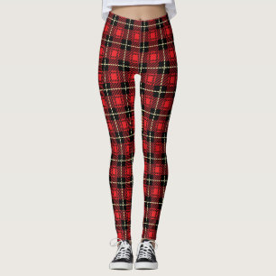 Leggings Arrière - plan rouge de plaid