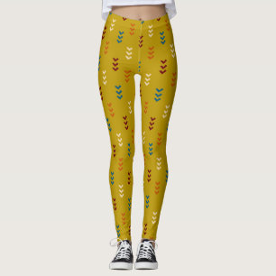 Leggings Arrow Tribale de moutarde Été