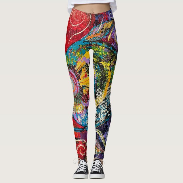 Leggings Art Abstrait (Devant)