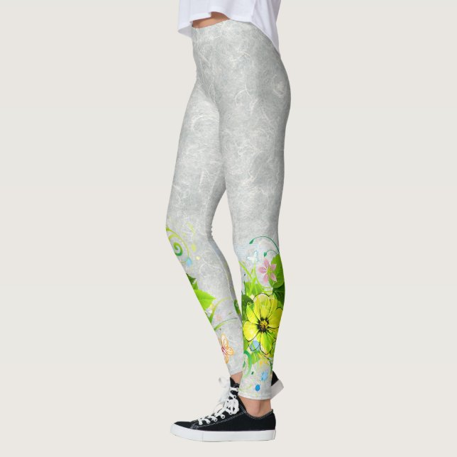 Leggings Art Abstrait 36 Options d'Image (Gauche)