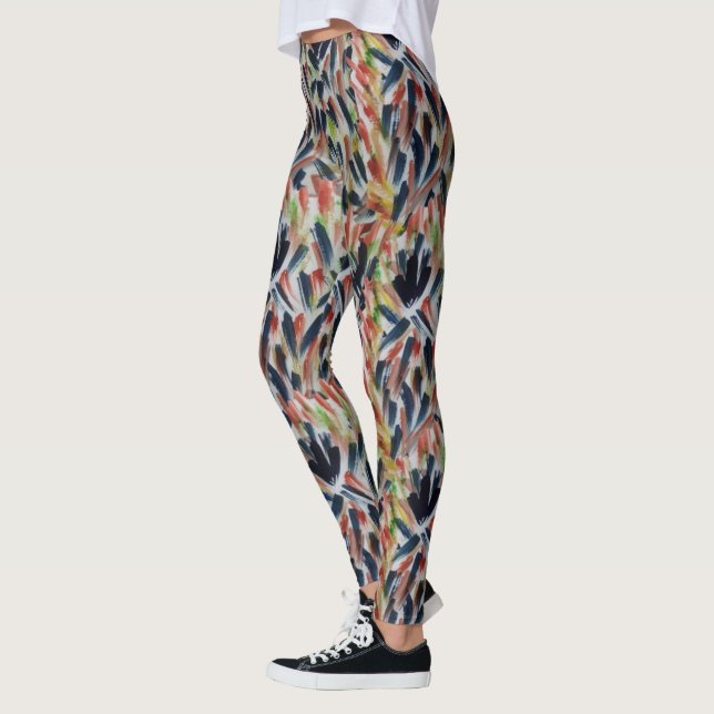 Leggings Art abstrait à l'aquarelle (Gauche)