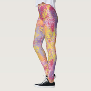 Leggings Art Abstrait brillant et coloré