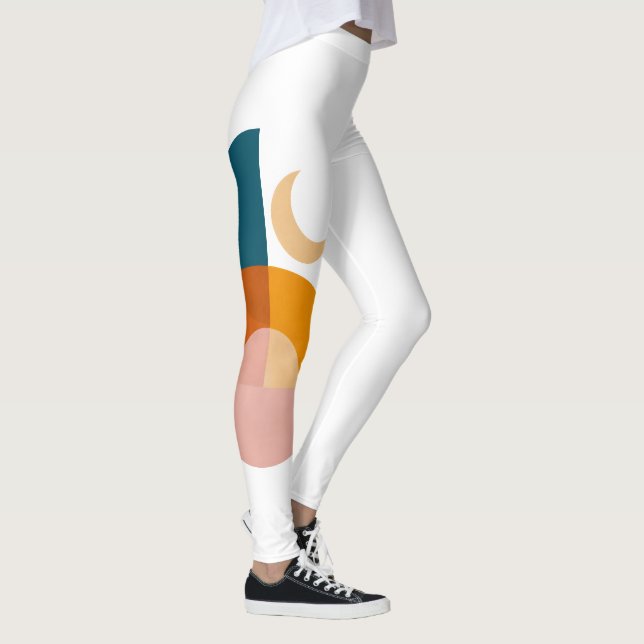 Leggings Art abstrait de lune géométrique moderne (Droite)