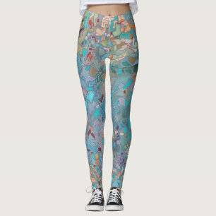 Leggings Art Abstrait de type mosaïque