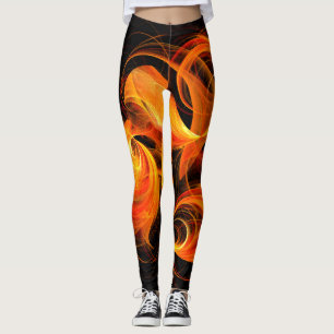 Leggings Art Abstrait Fireball