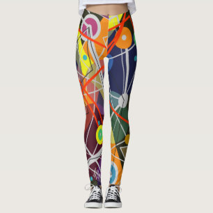 Leggings Art Abstrait Kandinsky Style moderne du milieu du 