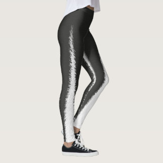 Leggings Art Abstrait Minimalisme Gris Lignes blanches Legg