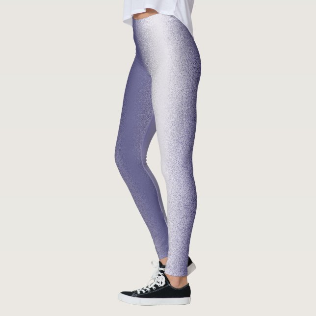 Leggings Art Abstrait Pastel Lavender violet blanc (Gauche)