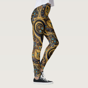 Leggings Art aztèque, dynamique, reflétant la culture