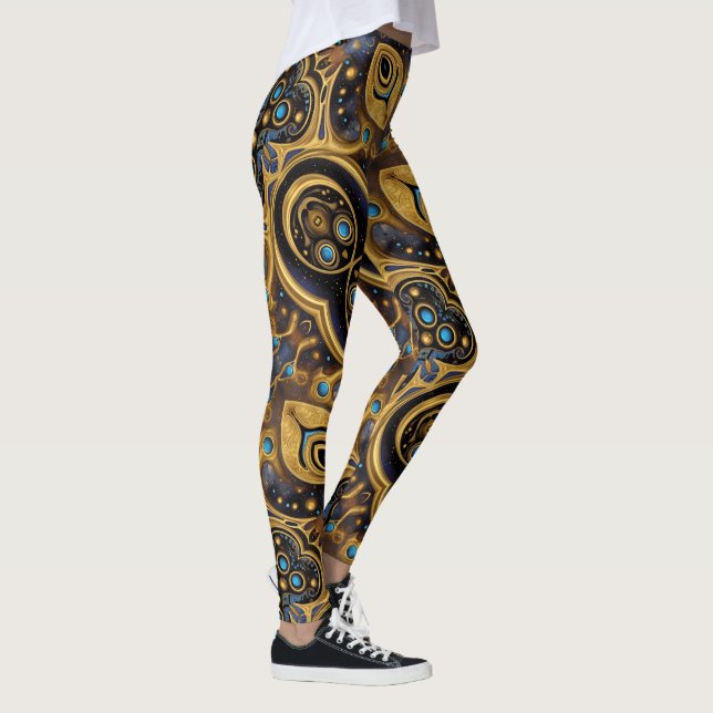 Leggings Art aztèque, dynamique, reflétant la culture (Droite)