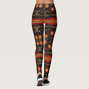 Leggings Art aztèque, dynamique, reflétant la culture