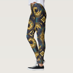 Leggings Art aztèque, dynamique, reflétant la culture