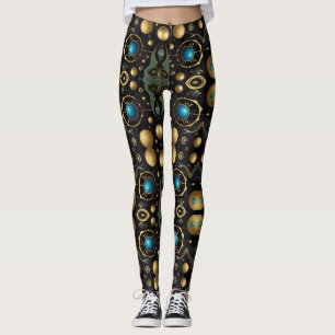 Leggings Art aztèque, dynamique, reflétant la culture