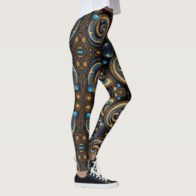 Leggings Art aztèque, dynamique, reflétant la culture (Droite)