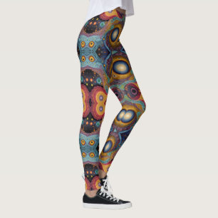 Leggings Art aztèque, dynamique, reflétant la culture