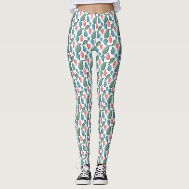 Leggings Art botanique moderne  (Devant)