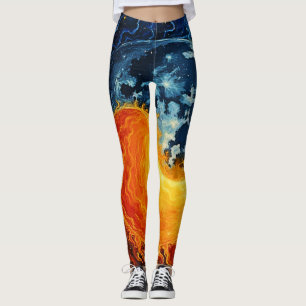 Leggings Art Celestial Yin Yang