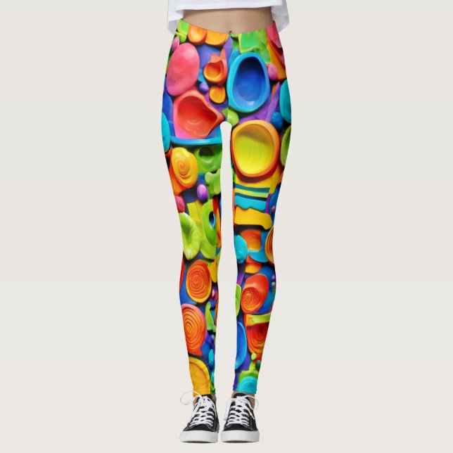 Leggings Art céramique coloré (Devant)