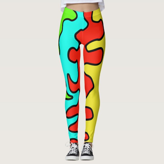 Leggings art coloré amusant (Devant)