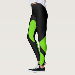 Leggings Art contemporain vert / Noir