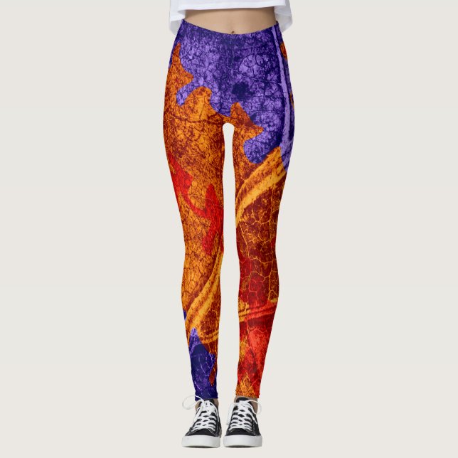 Leggings Art couleur Abstrait #35 (Devant)