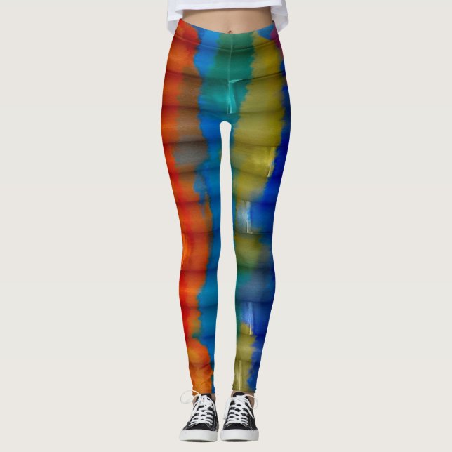 Leggings Art couleur Abstrait #36 (Devant)