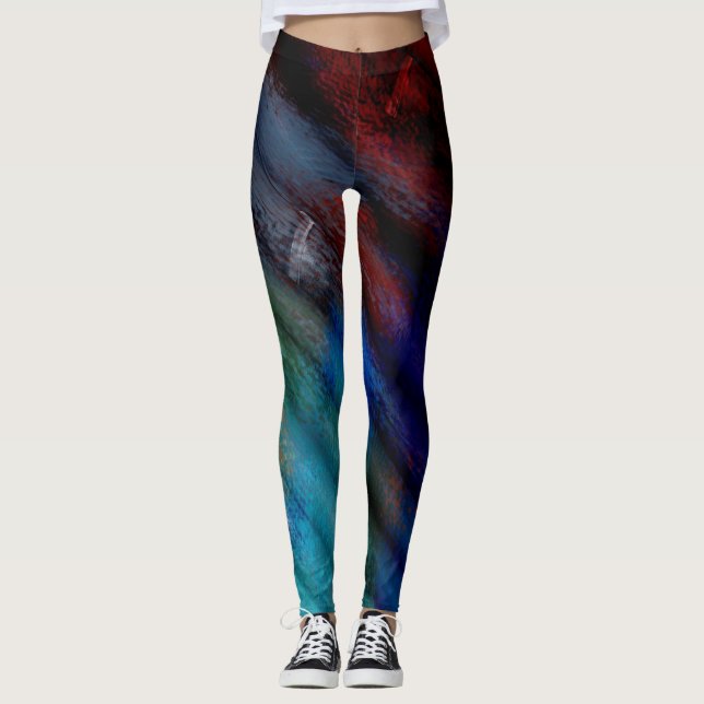 Leggings Art couleur Abstrait #43 (Devant)