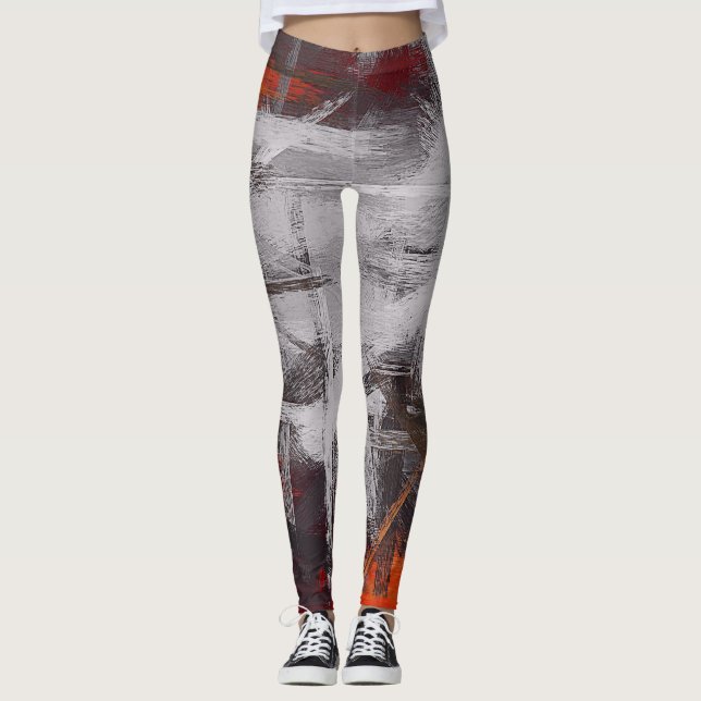 Leggings Art couleur Abstrait #5 (Devant)