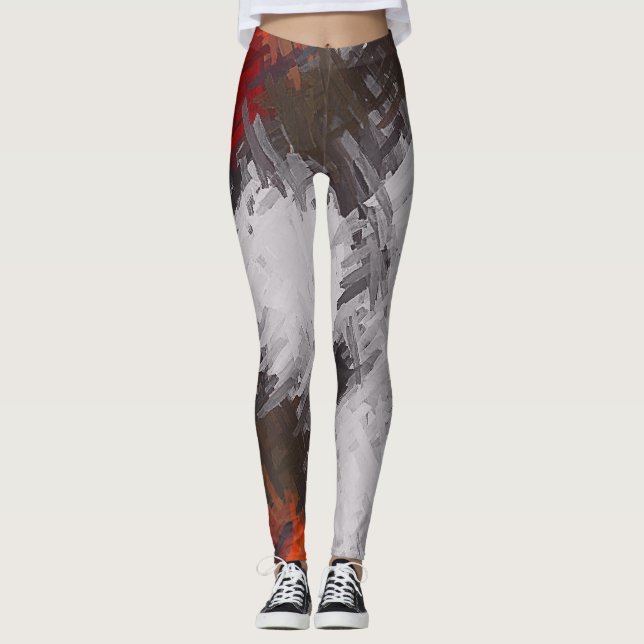 Leggings Art couleur Abstrait #8 (Devant)