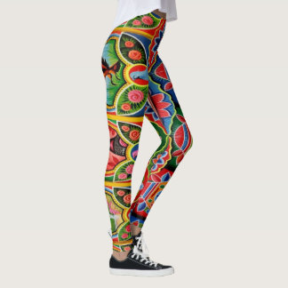 Leggings Art de camion inclus avec des fleurs et des