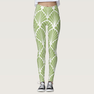 Leggings Art déco géométrique, motif transparent