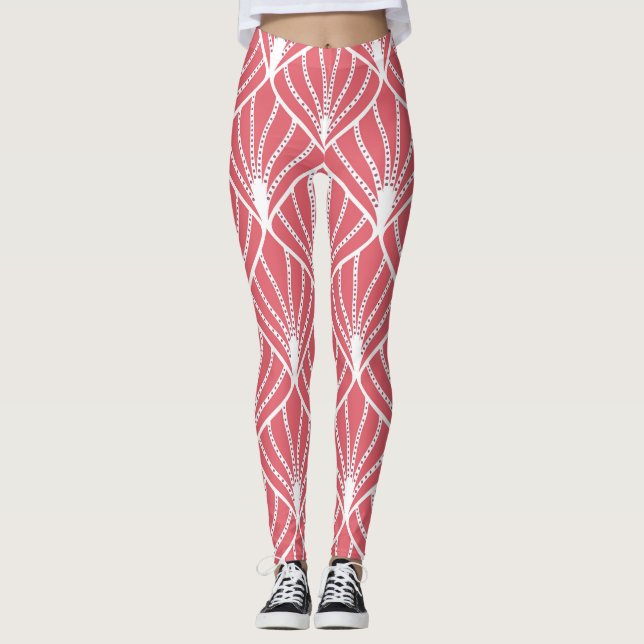Leggings Art Déco, motif sans couture géométrique. (Devant)