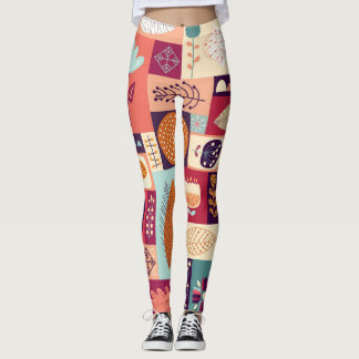 Leggings Art Décoratif Vintage Autumnal